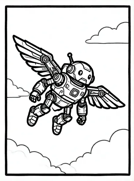 robot volador con alas