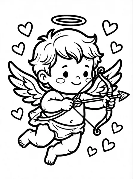 cupido con arco y flechas