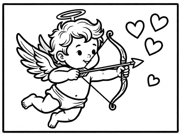 cupido con arco y flechas
