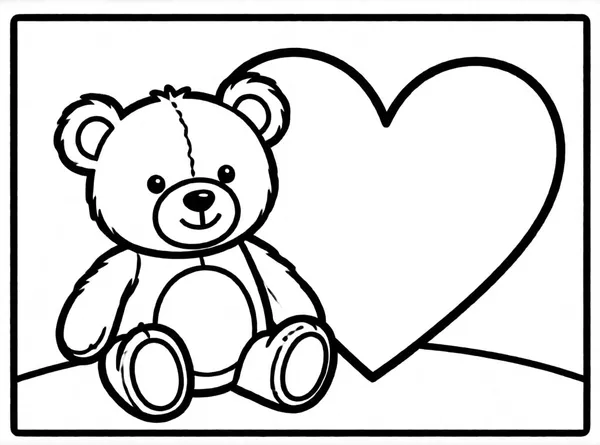 oso de peluche con corazón