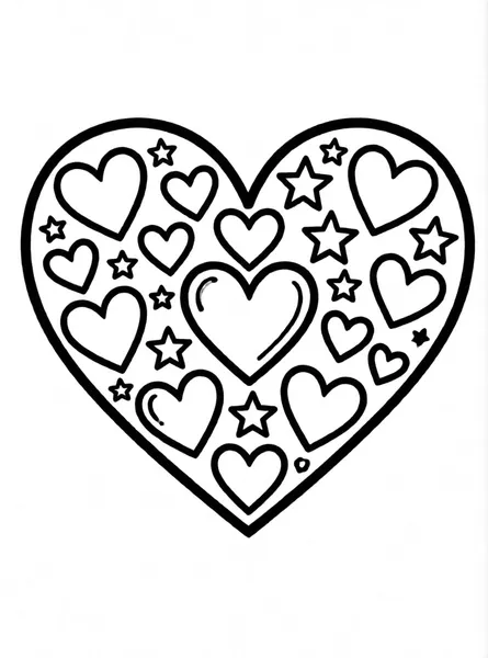 corazón grande con patrones