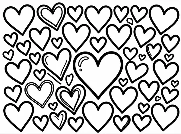 corazón grande con patrones