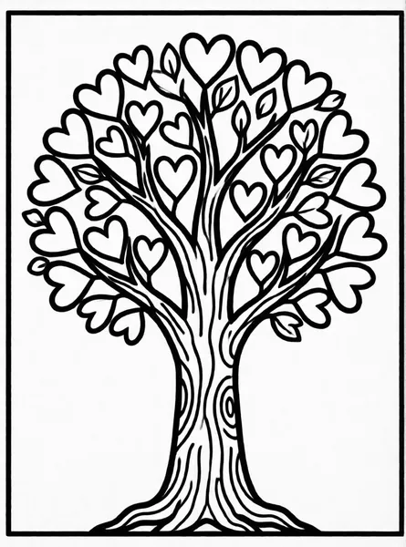 árbol mágico de corazones