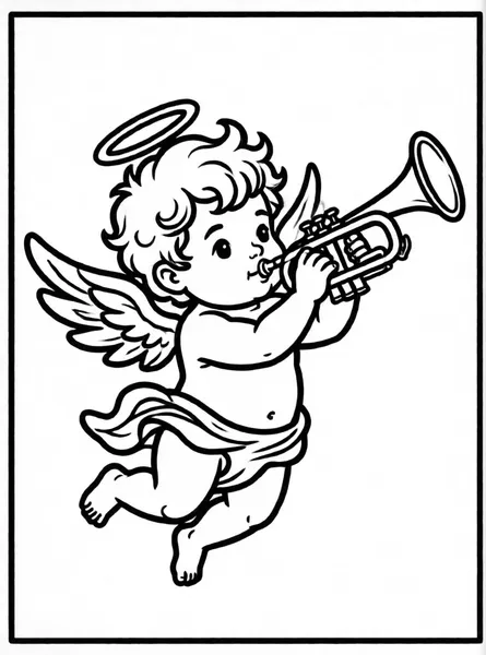 cupido tocando la trompeta