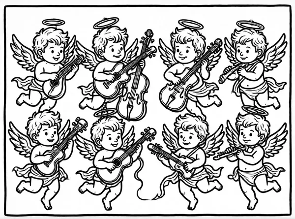 cupido tocando la trompeta
