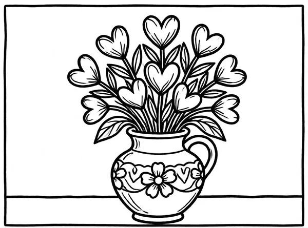 ramo de flores de corazón