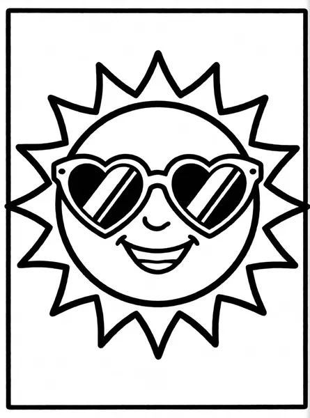 sol con gafas corazón