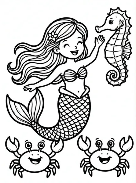 sirena bailando con sus amigos