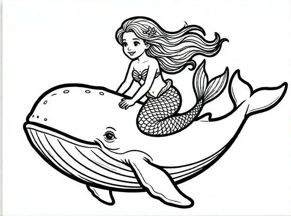 sirenita valiente y la ballena