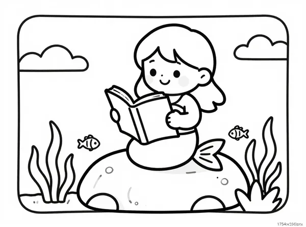 sirenita leyendo un libro
