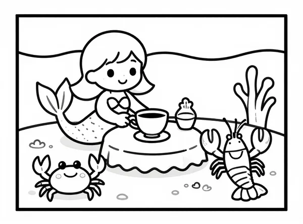 fiesta del té bajo el mar