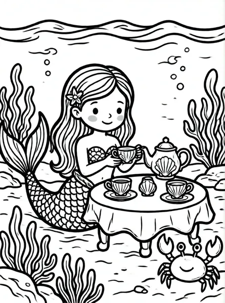 sirenita y su fiesta de té
