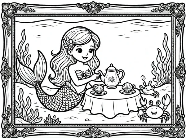 fiesta de té de la sirena