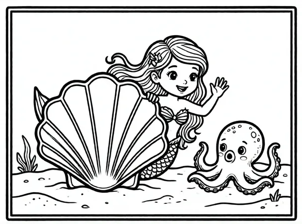 la sirena y el pulpo