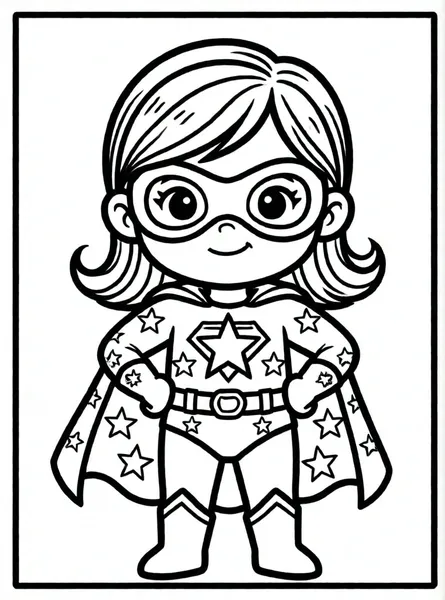 superheroina con traje de estrella