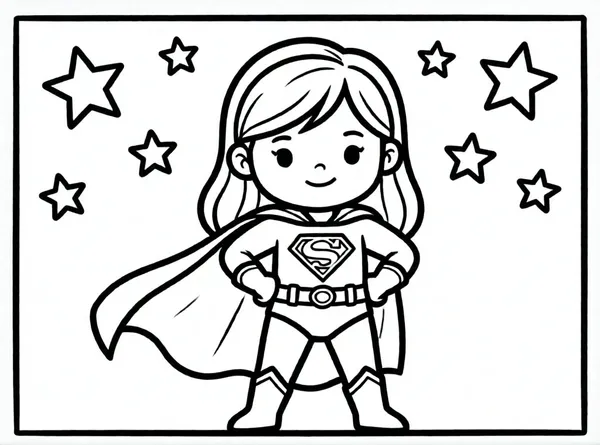 superheroina con traje de estrella