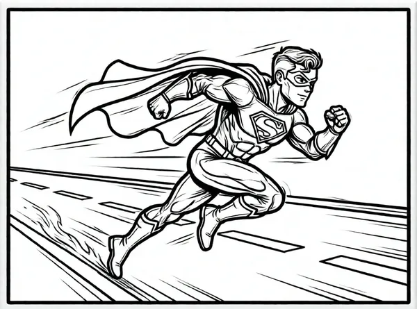 héroe corriendo super rápido