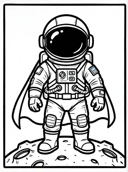 héroe astronauta en la luna