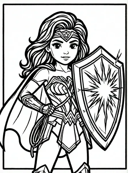 heroína con escudo de luz