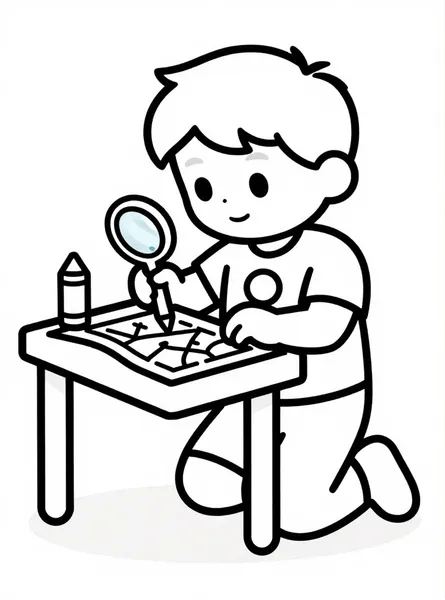 superhéroe dibujando un mapa del tesoro