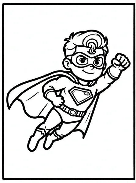superhéroe volando con capa