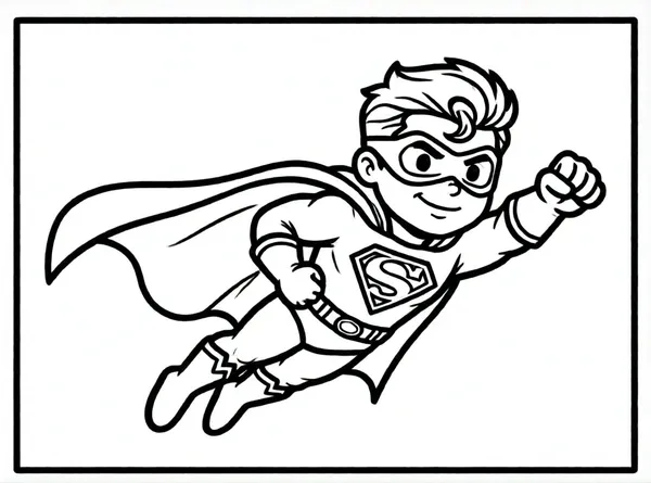 superhéroe volando con capa