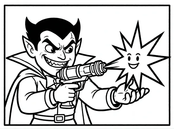 villano lanzando explosión de energía
