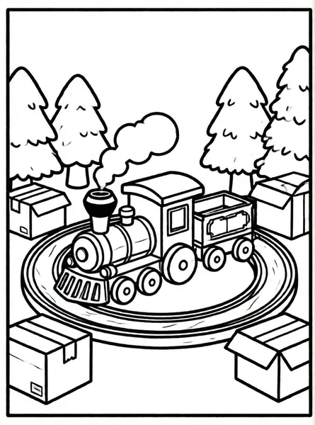 tren juguetes pista circular verde