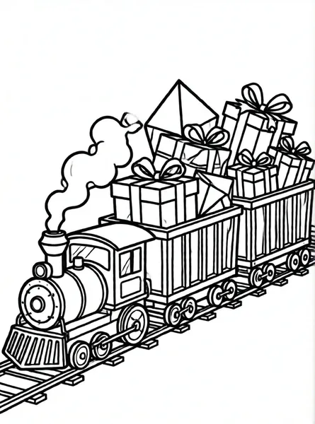 tren carga cajas colores vivos