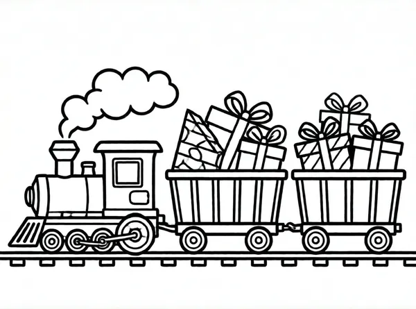 tren carga cajas colores vivos