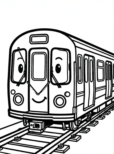 metro sonriente vagones rectos