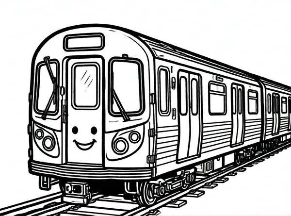 metro sonriente vagones rectos