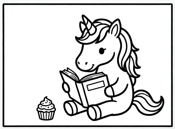 unicornio leyendo un libro