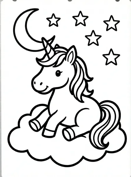 unicornio mágico en las nubes
