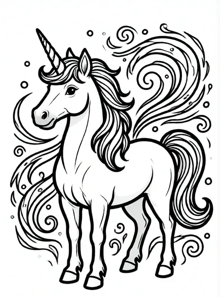 unicornio con capa de brillo mágico