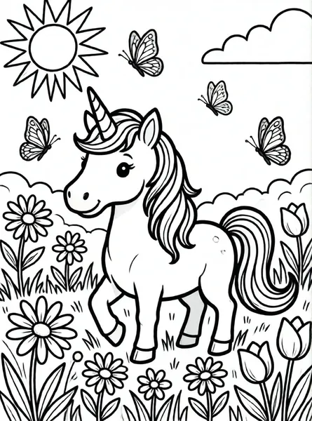un unicornio en el prado