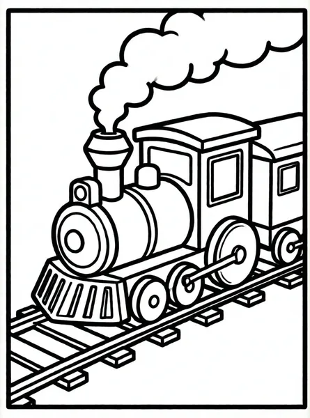 tren de juguete en vías