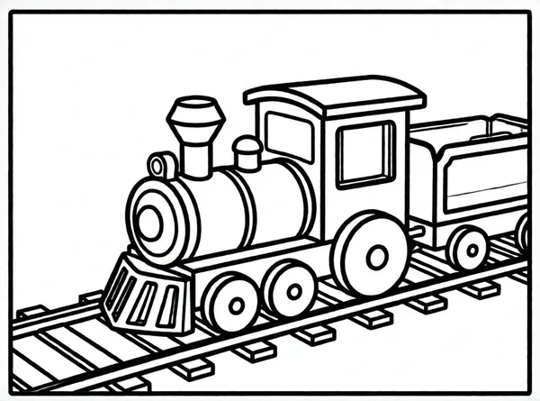 tren de juguete en vías