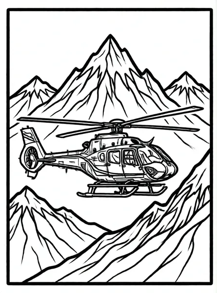 helicóptero de rescate en montaña