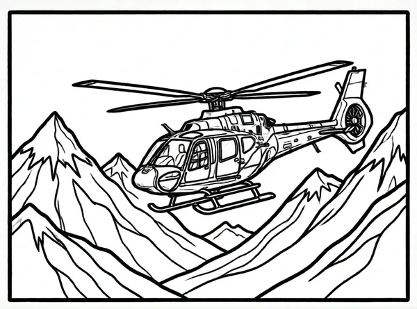 helicóptero de rescate en montaña