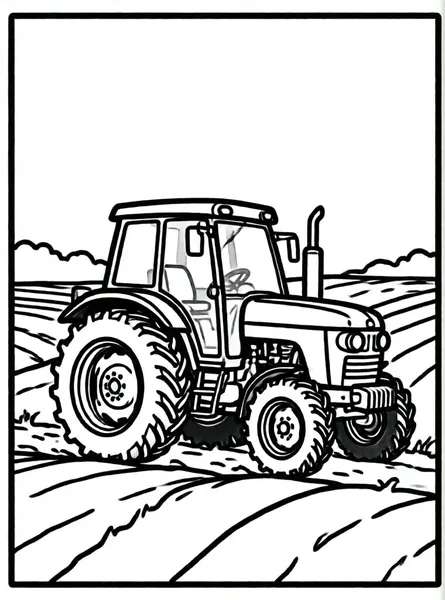 tractor en la granja