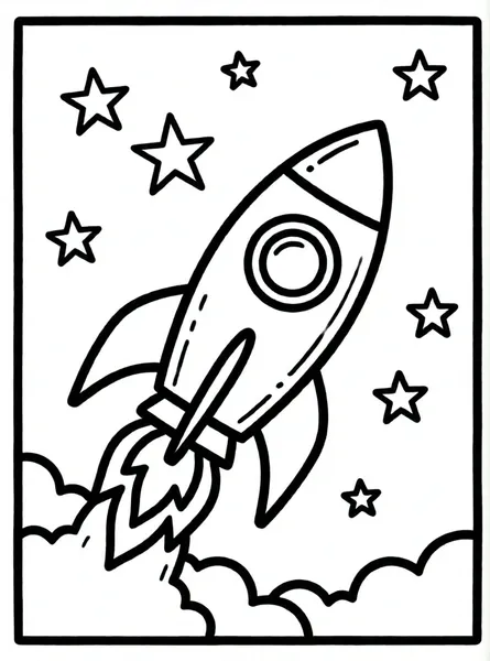 cohete espacial hacia las estrellas
