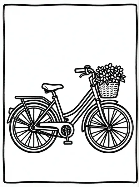 bicicleta con canasta de flores