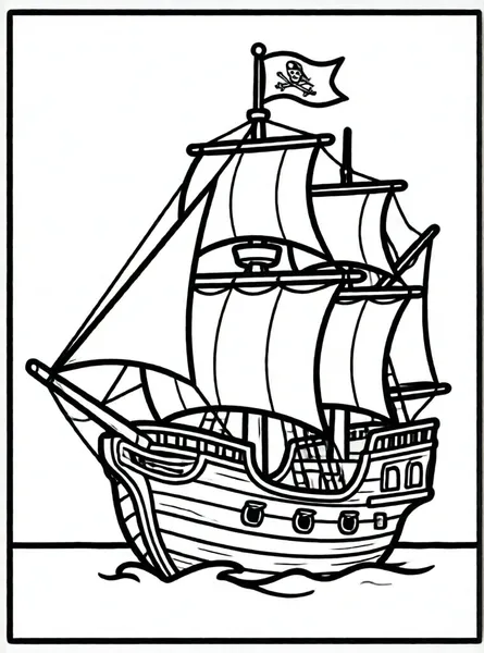 barco pirata con velas