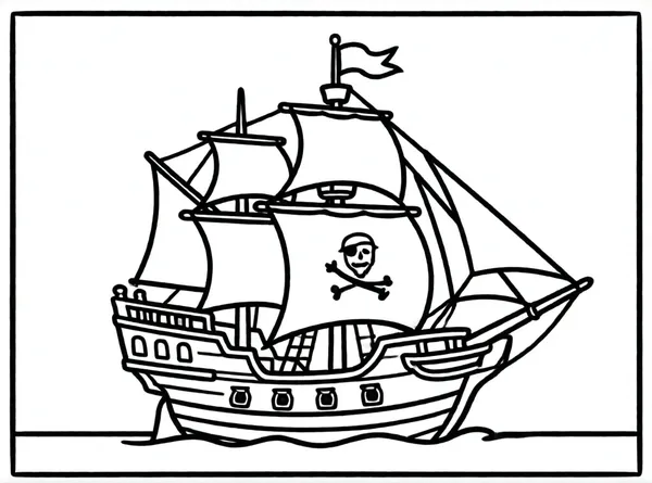 barco pirata con velas