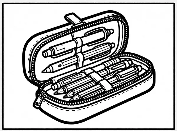 estuche escolar con cremallera