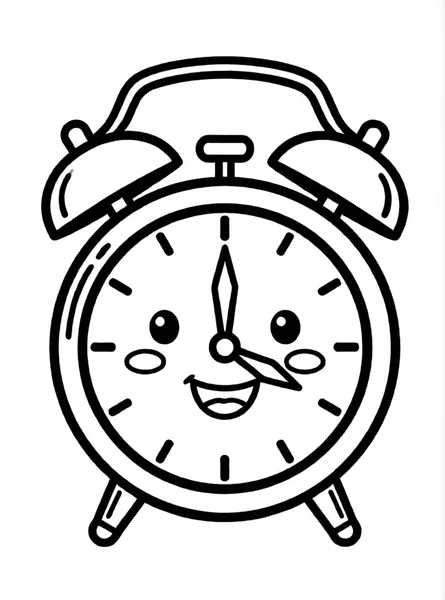 reloj despertador sonriente