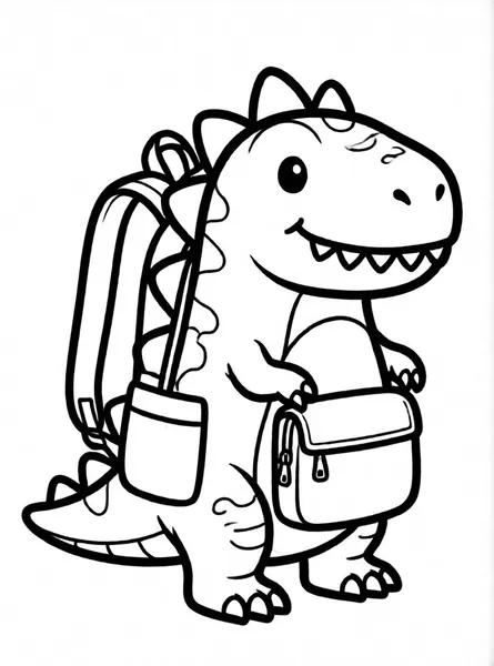 mochila de dinosaurio divertido