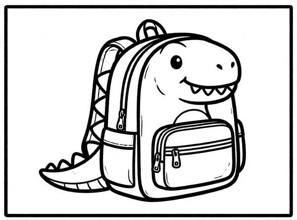 mochila de dinosaurio divertido