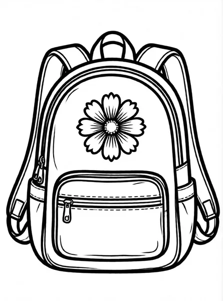 mochila con motivos florales